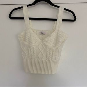 cable knit tank top